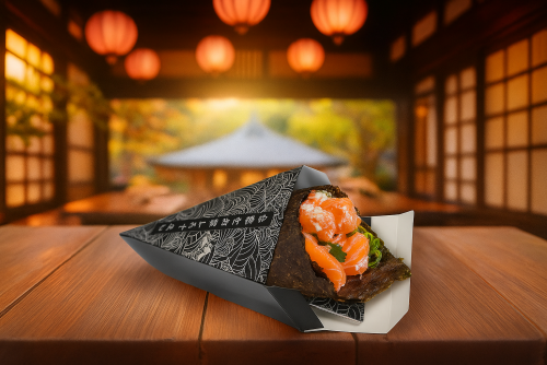 TEMAKI COM BANDEJA PRETO
